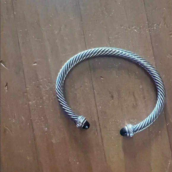 David Yurman Silver Bracelet with Black Accents - Picture 2 of 4